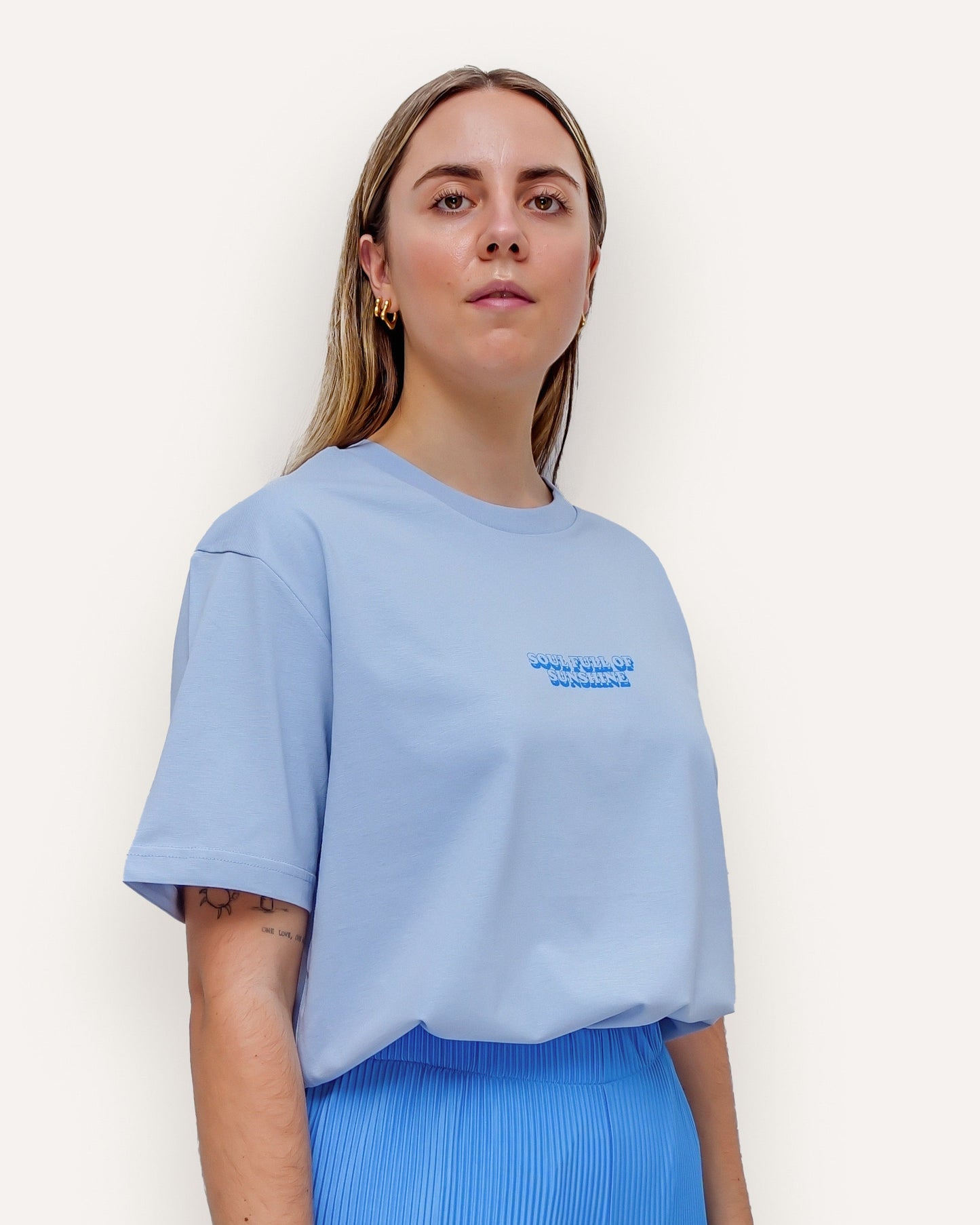 »SOUL FULL OF SHUNSHINE« Unisex Relaxed T-Shirt Blau