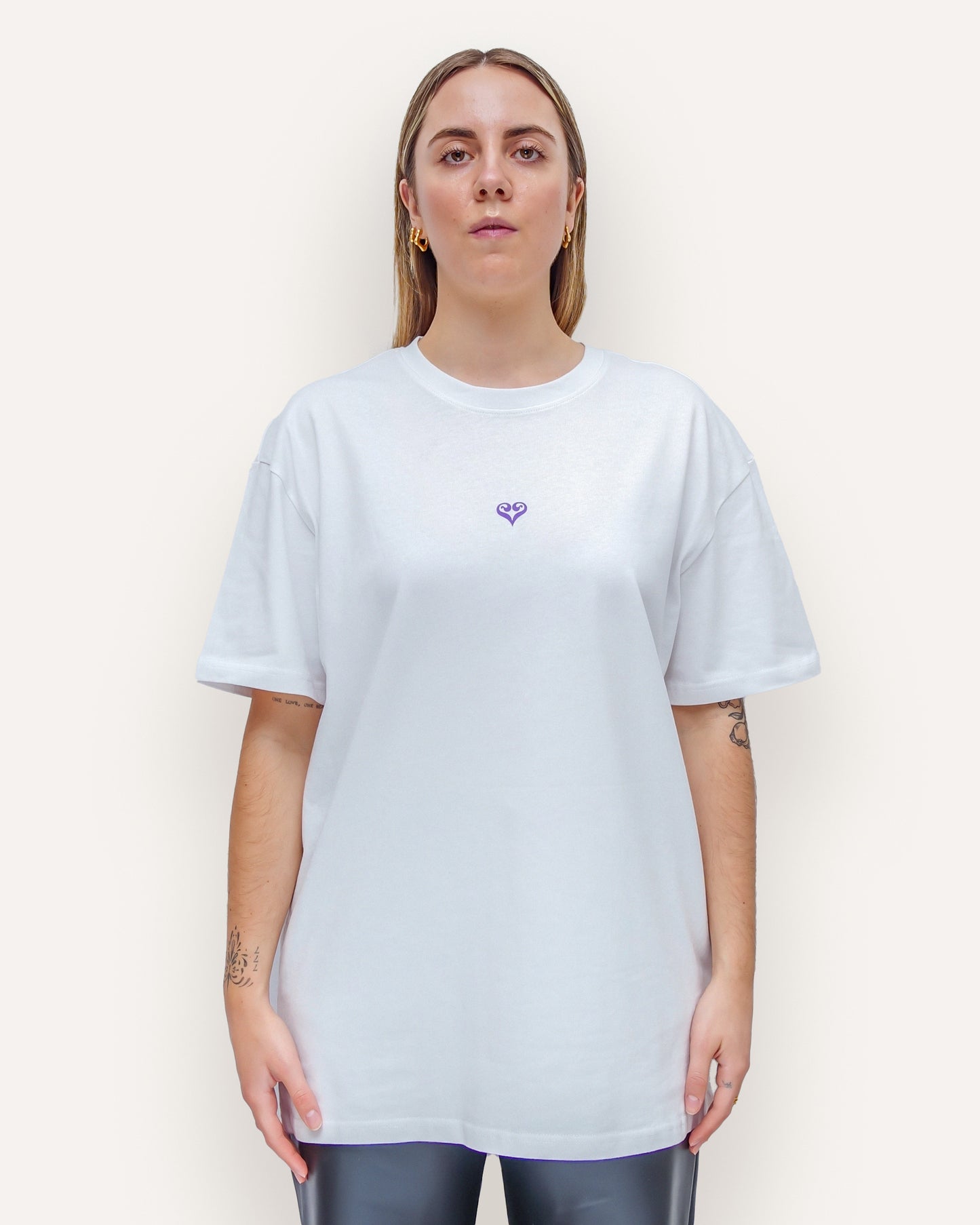 »SEID LIEB« Unisex Oversized T-Shirt Weiß