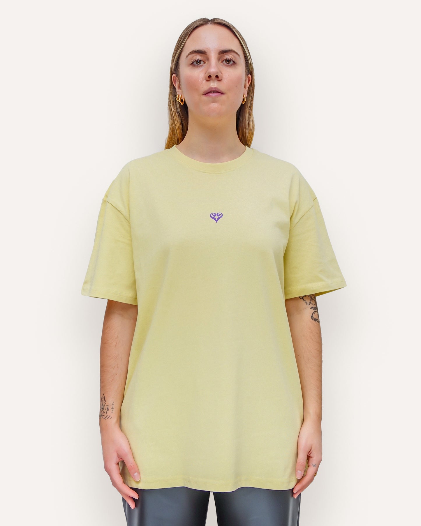 »SEID LIEB« Unisex Oversized T-Shirt Gelb