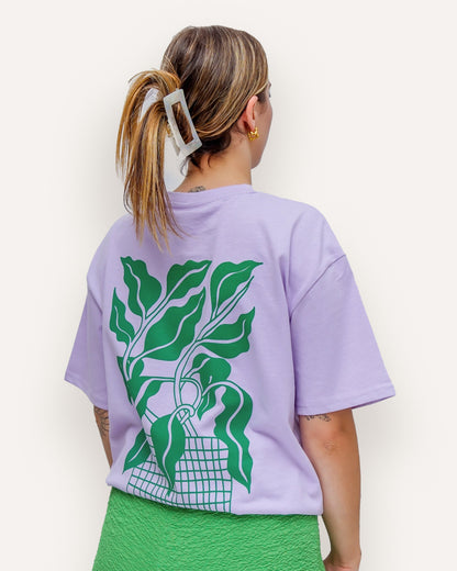 »GROW YOUR OWN WAY« Unisex Oversized T-Shirt Lila
